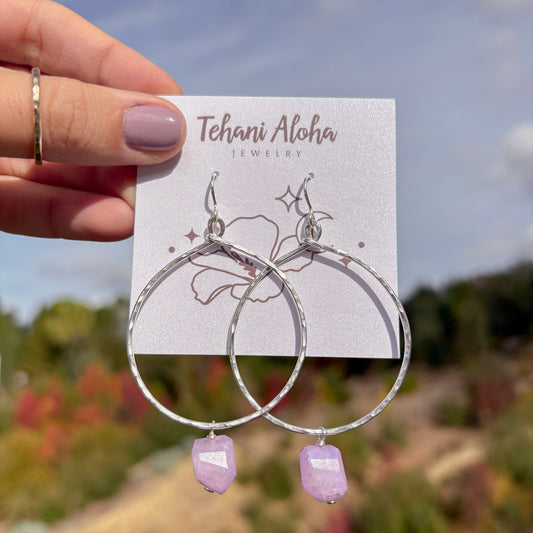 Earrings -  Sterling Silver with Lavender Moonstone