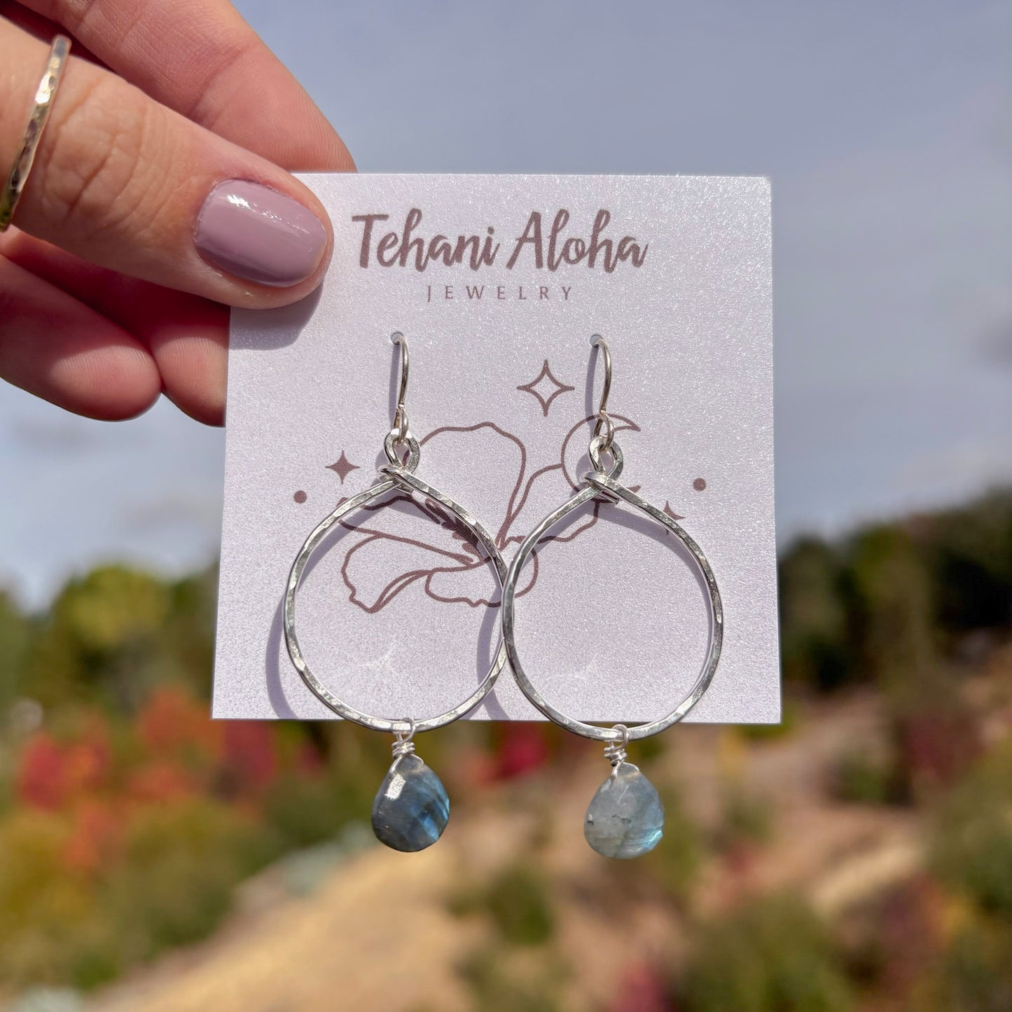 Earrings - Labradorite Teardrop