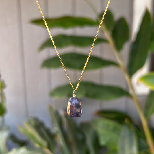 Necklace 14k Gold Filled Chain - Lepidolite